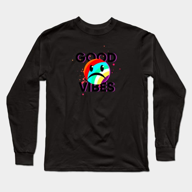 Sad multicolour smile Long Sleeve T-Shirt by Other Design